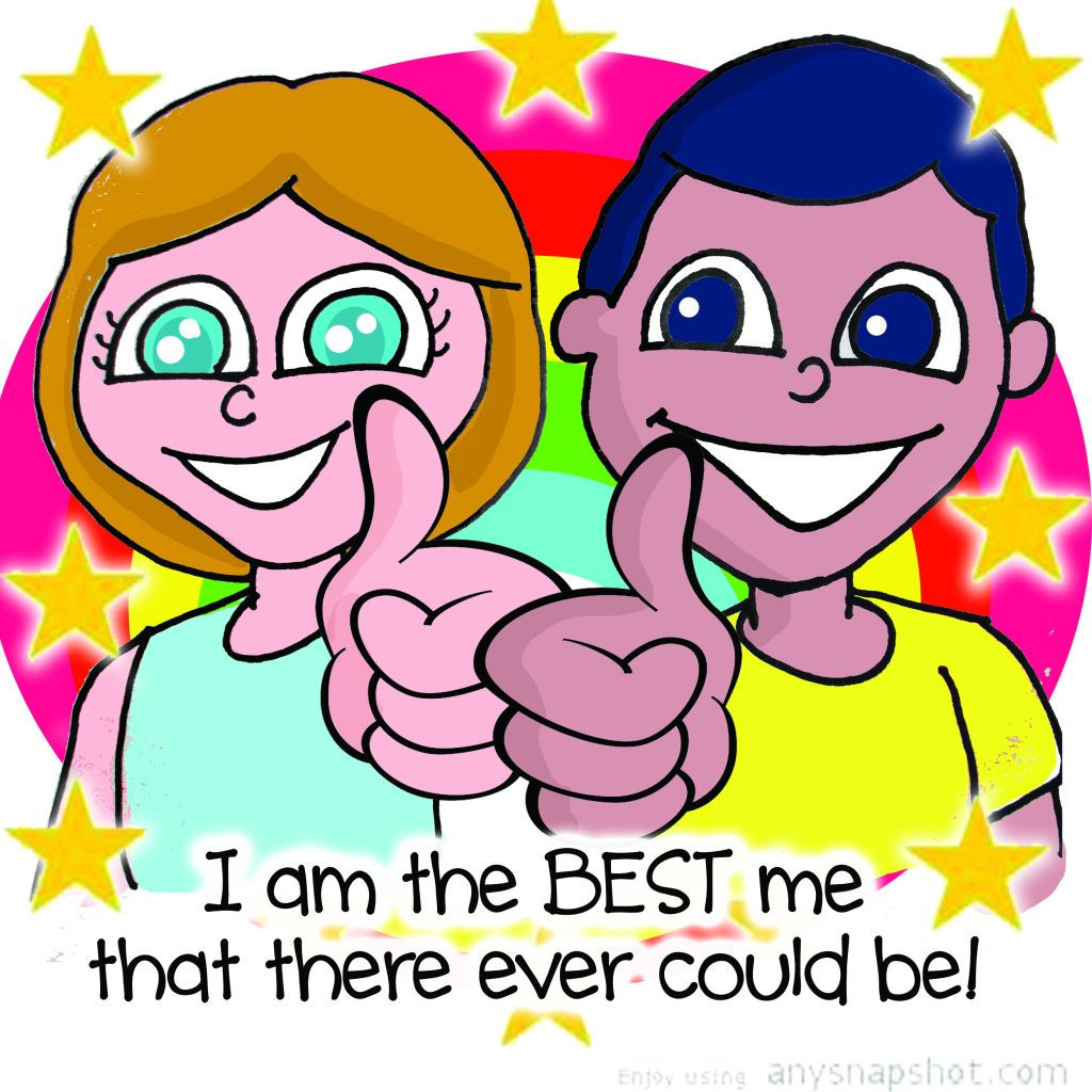 Two happy kids giving the thumbs up sign for thebestofbooks.com