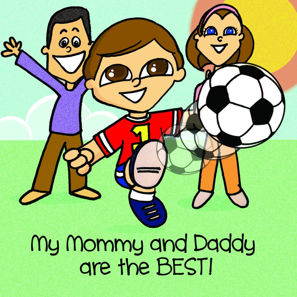 Happy kid kicking a soccer ball for thebestofbooks.com